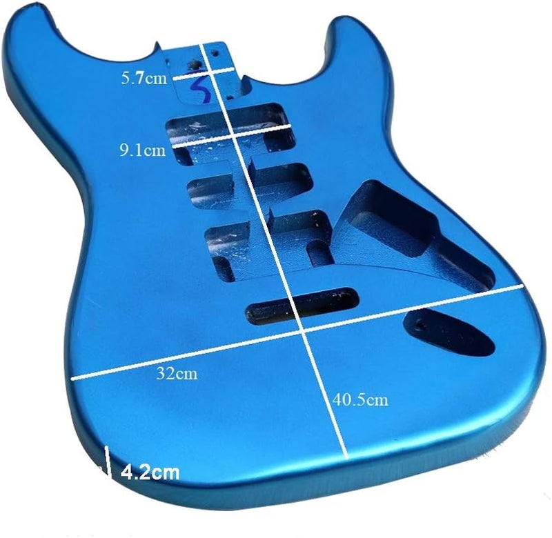 JD.Moon Electric Guitar Body for Fender ST Strat Guitar Accessory DIY Metal Blue Poplar HSH Guitar Body - Image 3